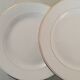 Old Earthenware Dinner Plates Hamage and Moulin des Loups White and Vintage Golden Fillet