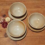 Trio of small bowls and saucers sandstone of the Marais, 1970