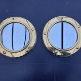 Hanging porthole mirror – Diameter 21 cm, gold color