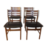 Set of 4 scandinavian teak dining chairs, 60s