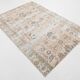 4x7 Tan Beige & Blue Floral Vintage Rug, 138x206Cm