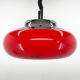 Mid century red pendant by Harvey Guzzini for Meblo, Italy