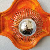 Vintage ceramic orange grease lava apply 70s