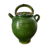 Gargoulette, chevrette, water pot. glazed terracotta.antic