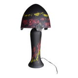Marbled glass mushroom lamp