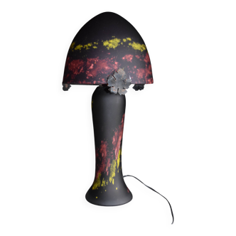 Lampe champignon en verre Marmoréen