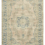 Handmade One-of-a-Kind Oriental Beige Carpet 204 cm x 307 cm