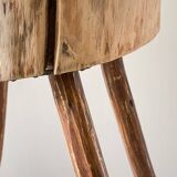 Vintage Brutalist Tripod Stool