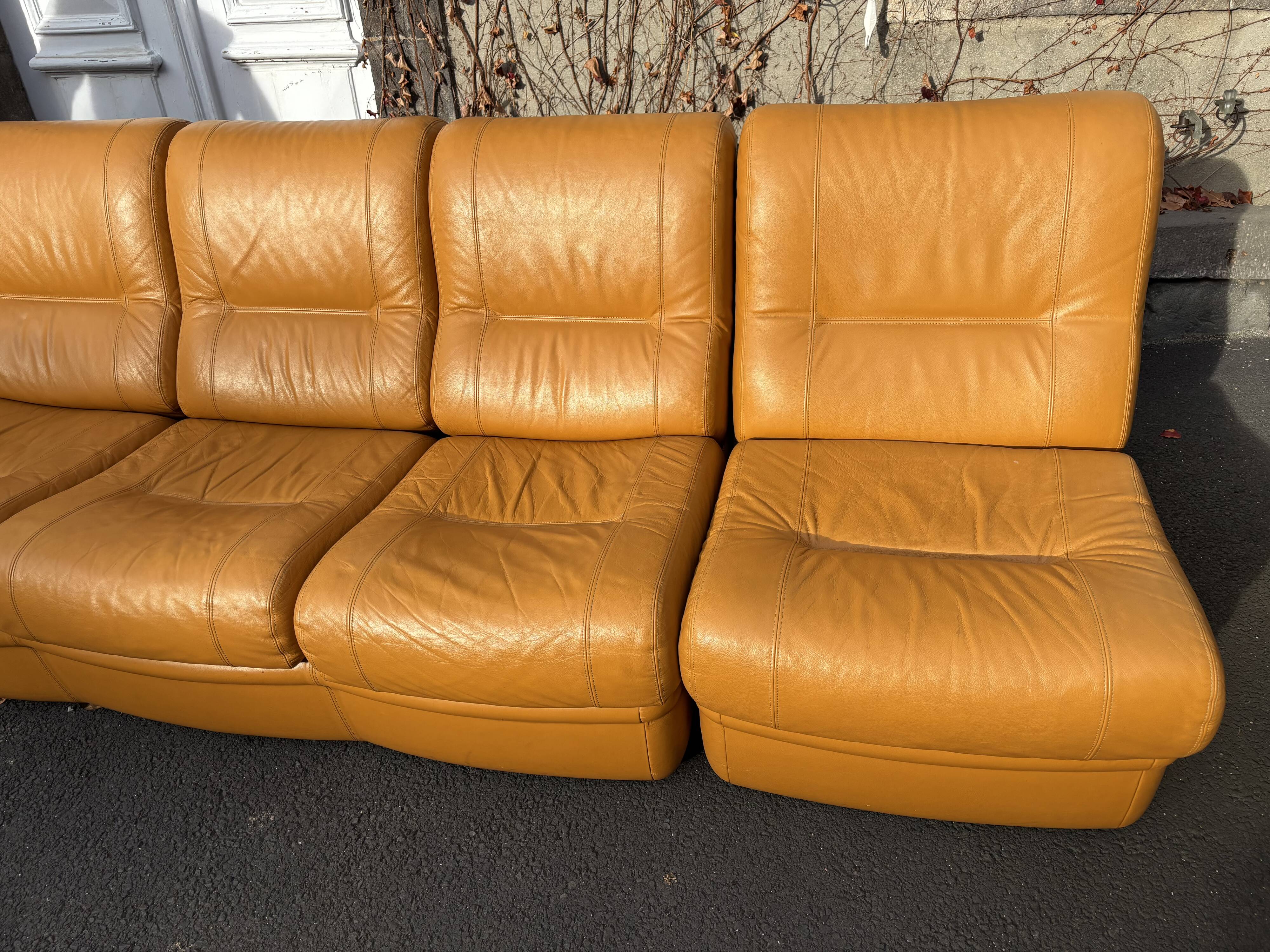 Beka 1970 leather modular sofa