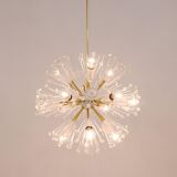 Lustres blowball Sputnik en laiton par Emil Stejnar, Rupert Nikoll, Autriche, années 1950