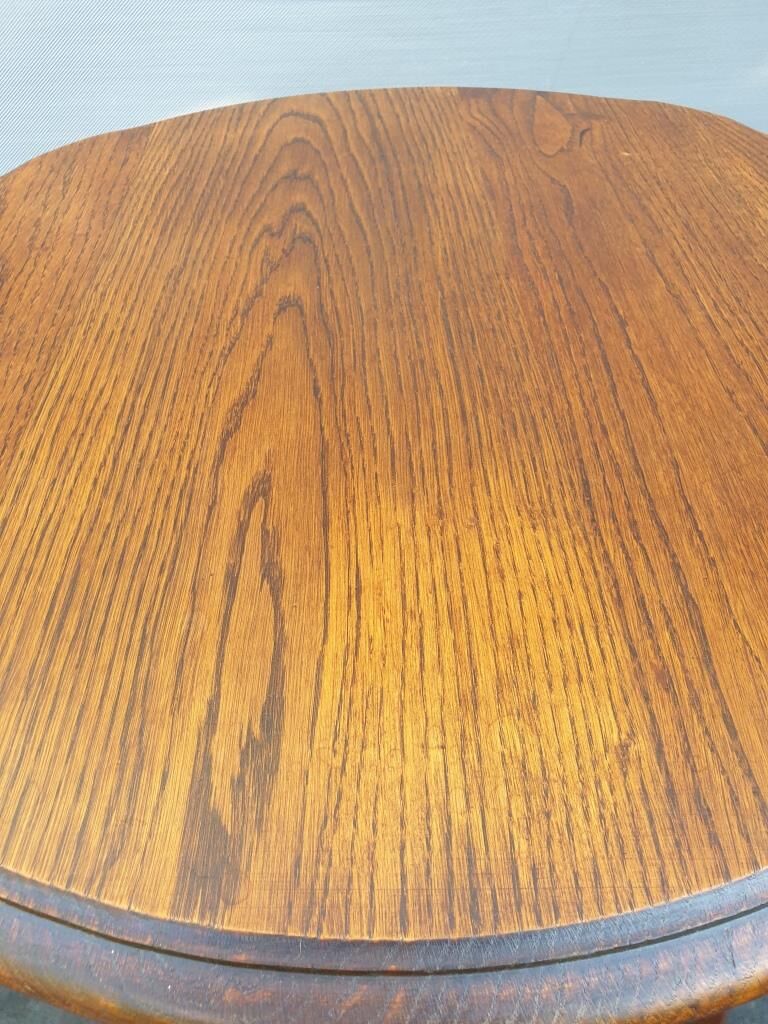 Vintage coffee table style Louis XV Oak h52