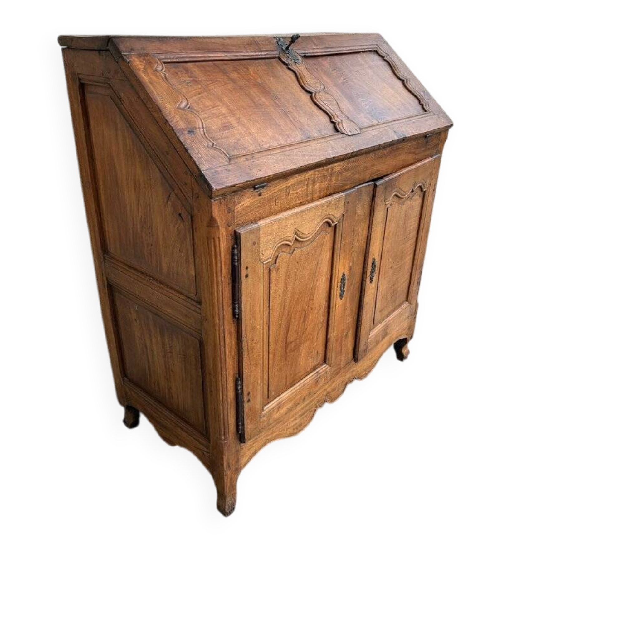 19th-century walnut secretary