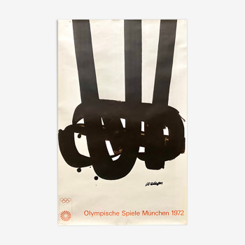 Pierre Soulages affiche lithographique JO Munich 1972 - Édition Olympia