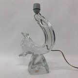 Set of 2 Daum France crystal table lamp , 1950's