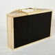 Pair of travertine brass cabinets by Alfredo Freda 1975