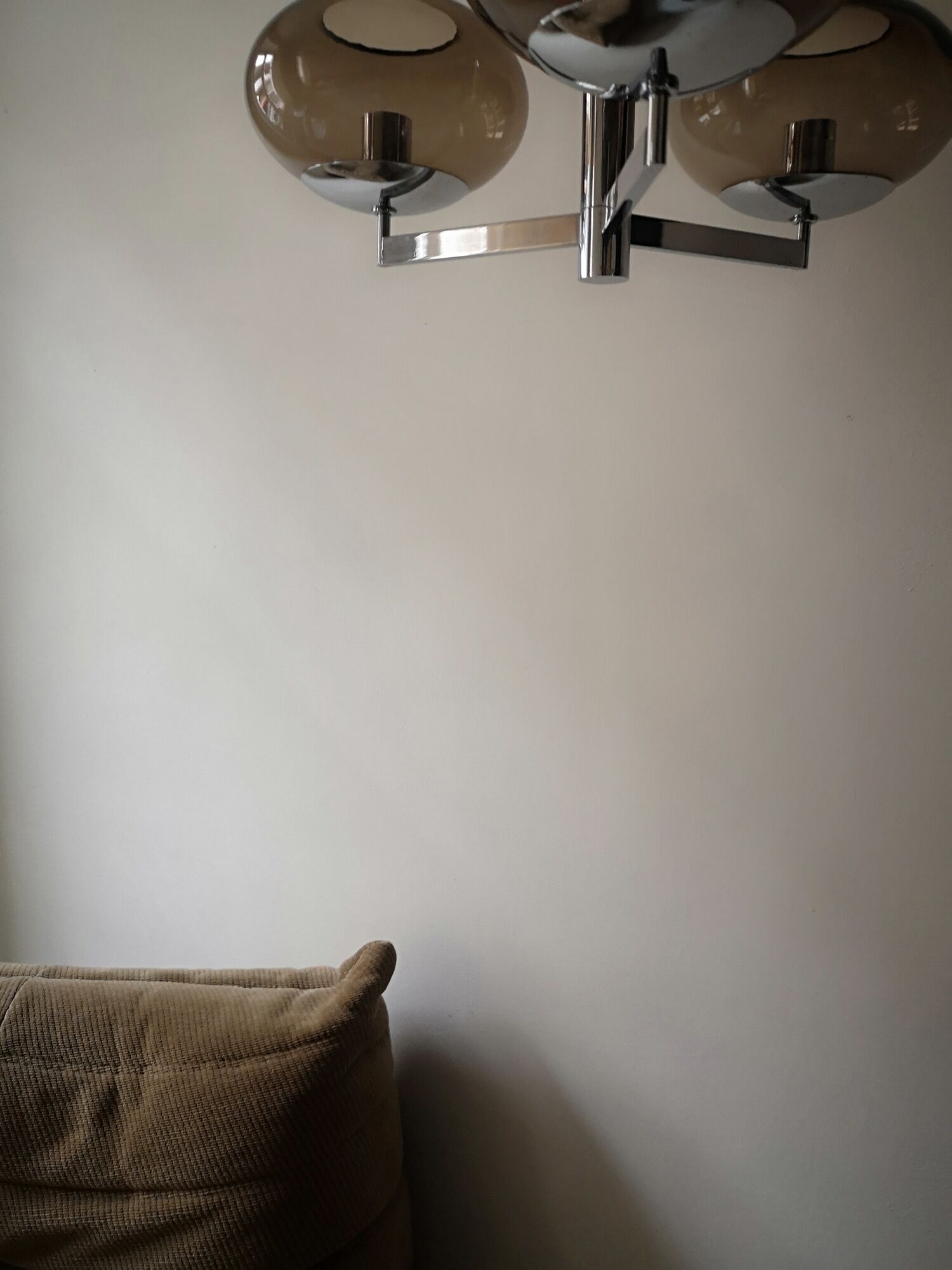 suspension in chrome and smoked glass from Sciolari, italy 1970