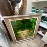 Peinture "vue de jardin" contemporain