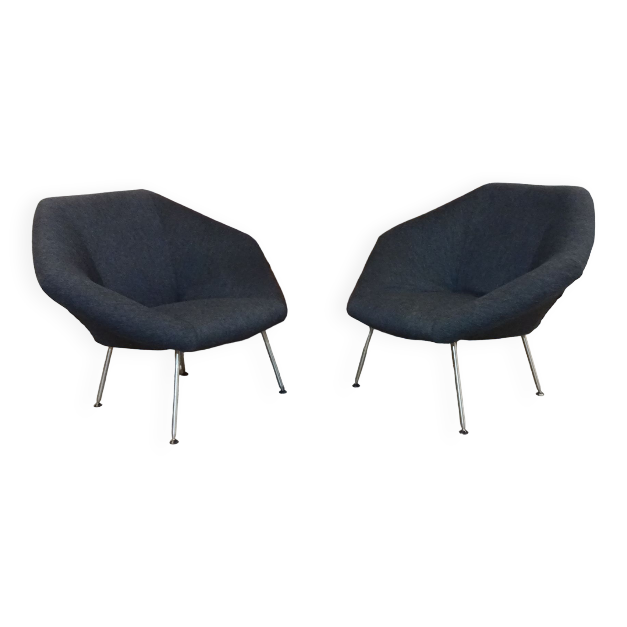 Armchairs Model Caleidos 835 by Frans Schrofer for Young International, Netherlands, 1980, Set of 2