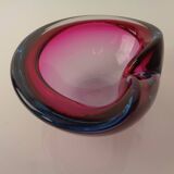 Sommerso Murano Glass Ashtray, Italy, 1960s