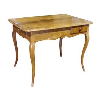 Table en merisier XVIIIème siècle Louis XV à deux tiroirs
