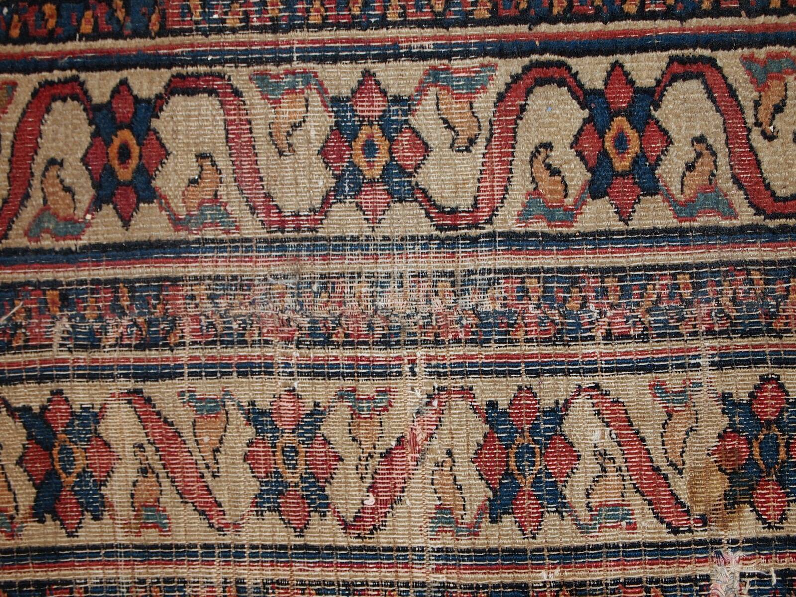 Tapis antique fait main Mashad du Moyen-Orient 132cm x 427cm (1900s)