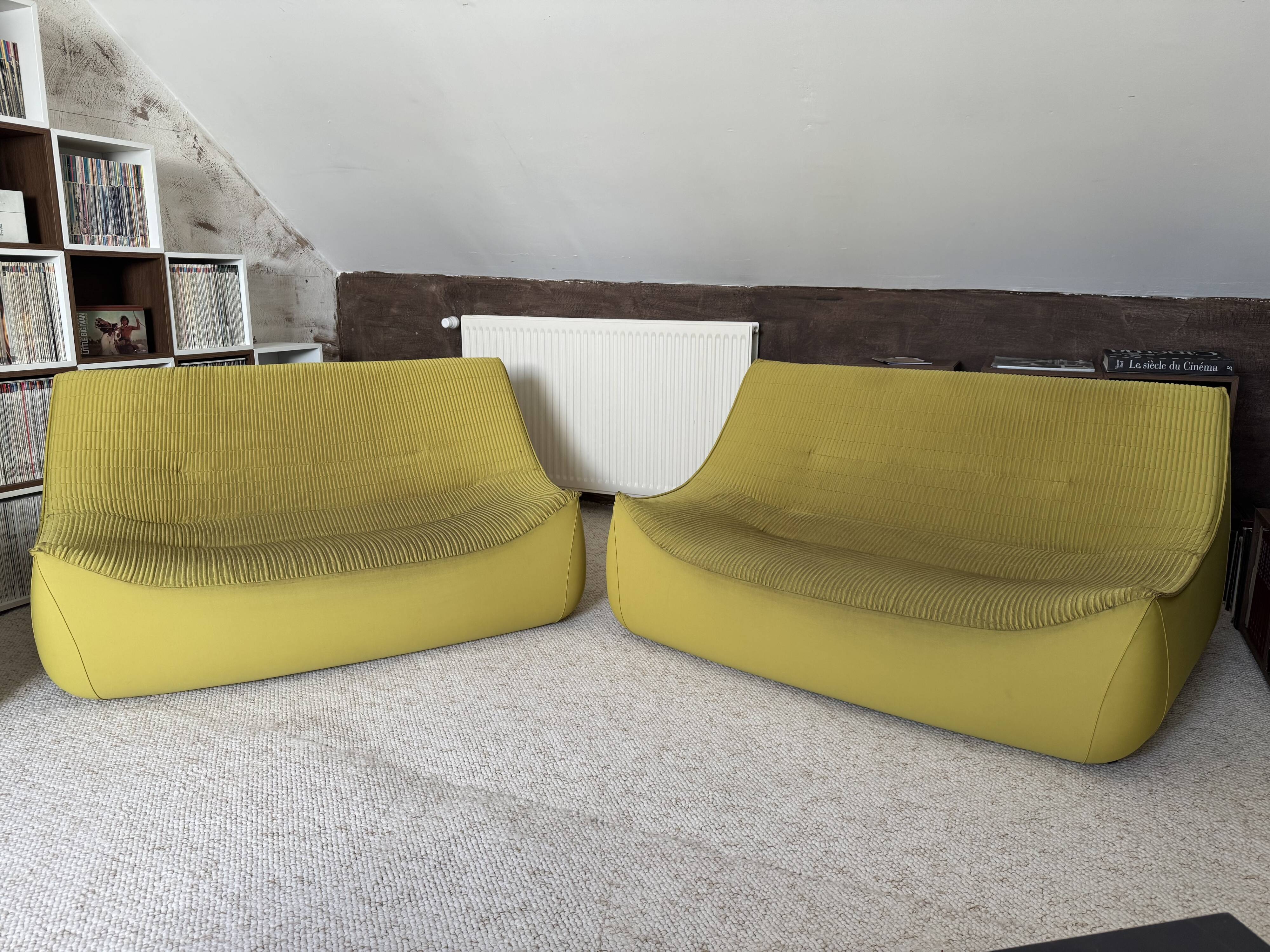 Set of two saké sofas by pascal mourgue for cinna
