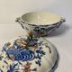 Old soup pot faience GIEN decoration to the rooster early twentieth century