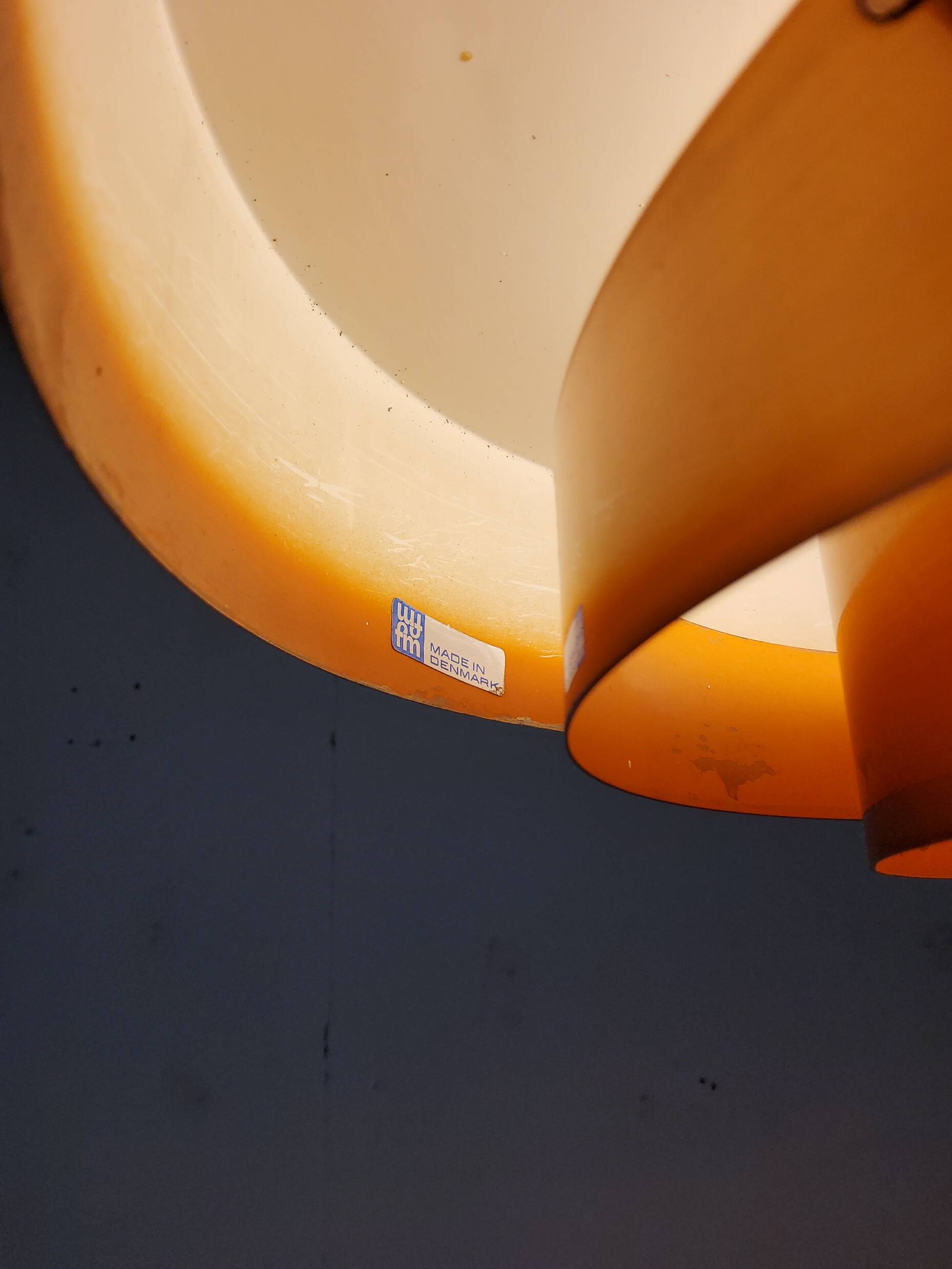 Danish suspension light by Jo Hammerborg for Fog and Morup, 1963 vintage.