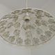 Vintage French Cream and Gold Metal Ceiling Light with Autumn Leaves 5520