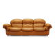 Orange leather sofa, Space Age design, 1960s, production: Italy