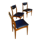 3 chaises type scandinave NF années 50-60