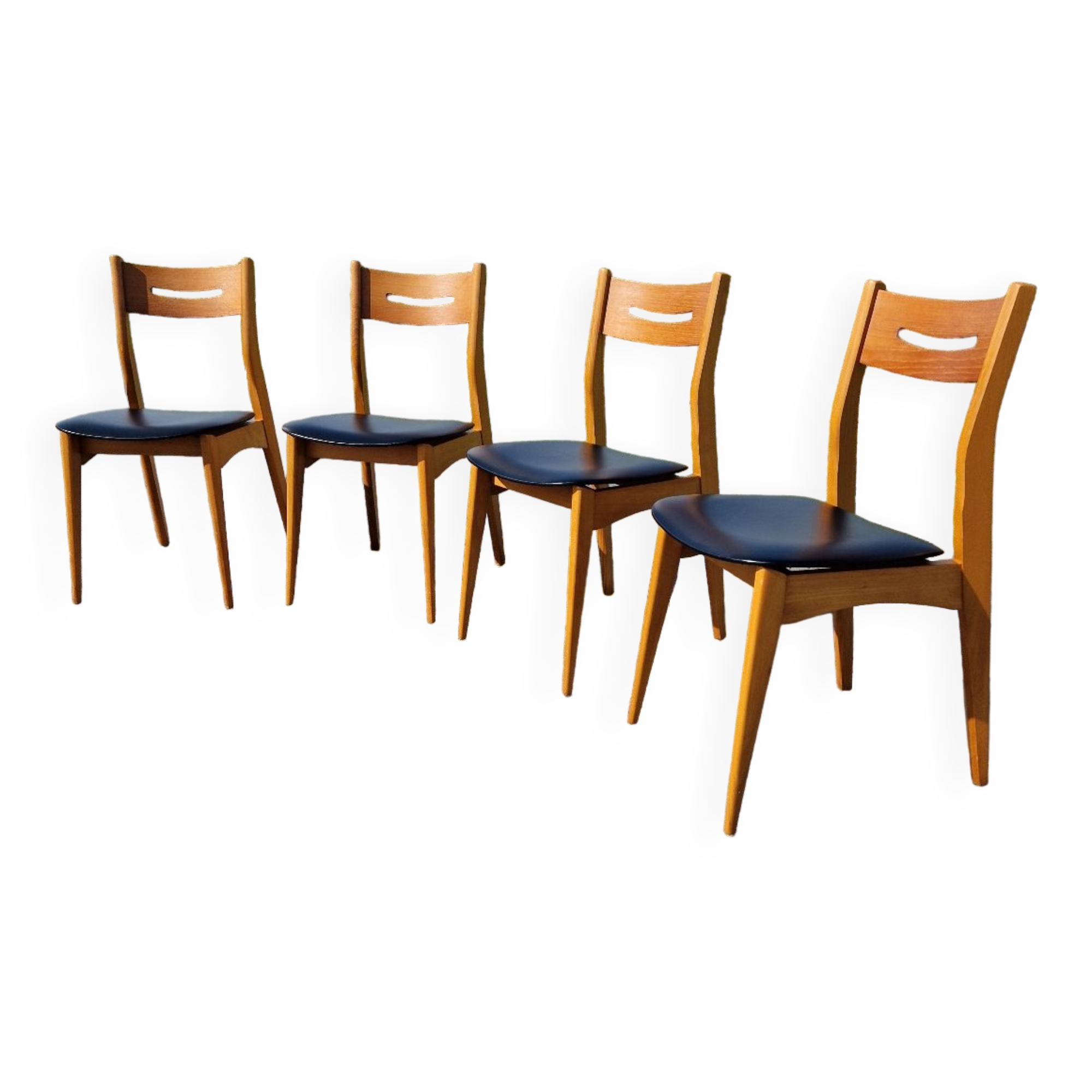 Set of 4 vintage Scandinavian style chairs from the 60s