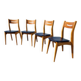 Set of 4 vintage Scandinavian style chairs from the 60s