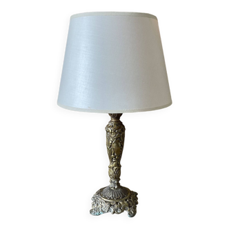 Old bronze table lamp