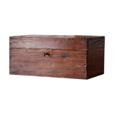 Carved wooden box with lock