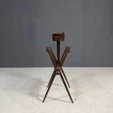 French vintage beech magazine rack, 1960s