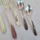 Housewife old cutlery in silver metal X12 people