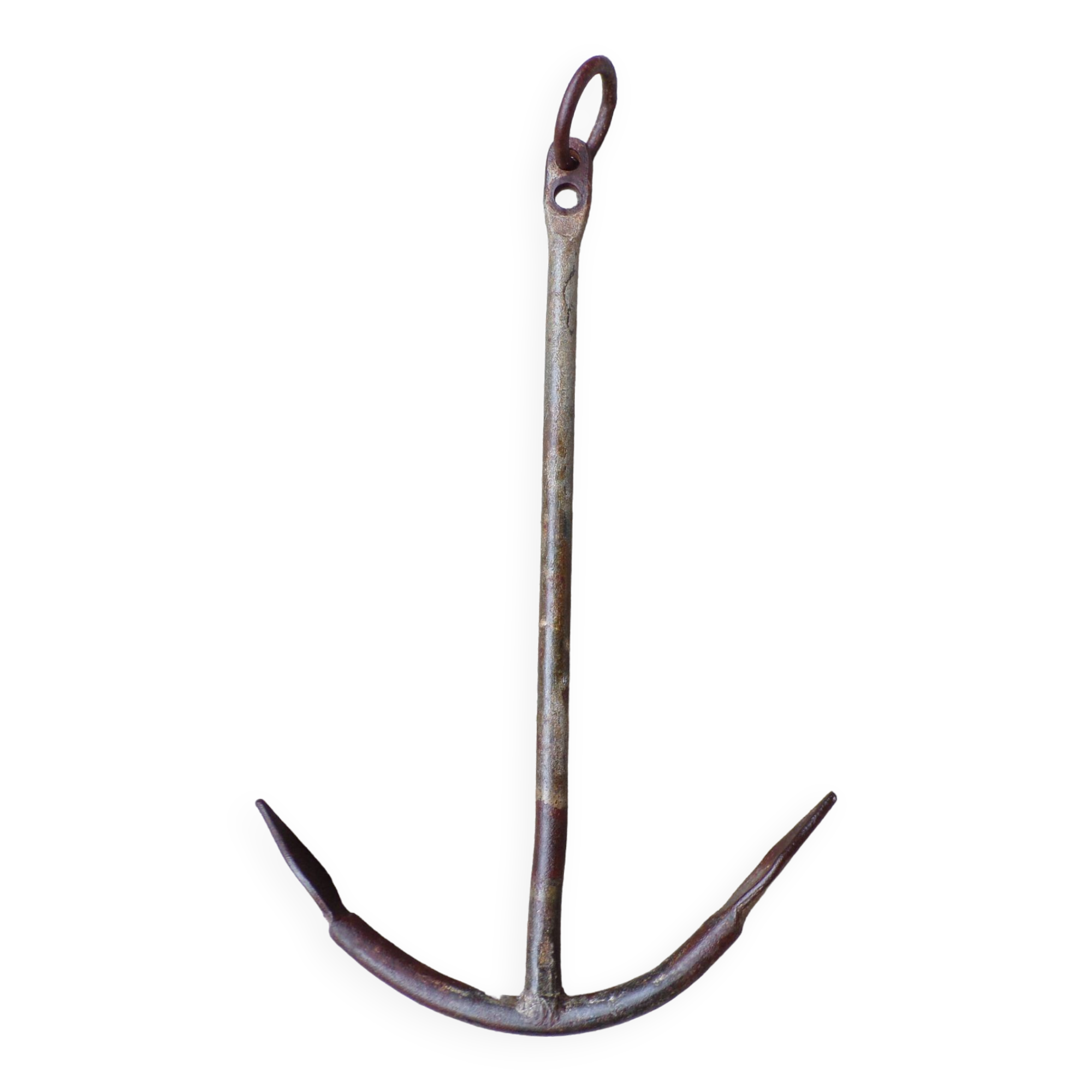 Ancienne ancre marine en fer forgé 90 cm