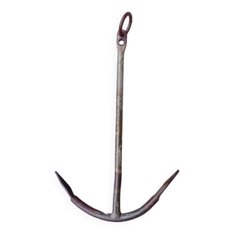 Old wrought iron marine anchor 90 cm