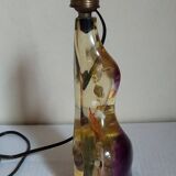 Vintage resin lamp with marine shell inclusions