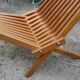 vintage Scandinavian slatted sun lounger