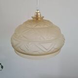 Suspension abat-jour Art Déco jaune clair