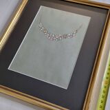 Original gouache from the 1930s, prototype of a unique jewel, New York jeweler, 24 x 28 cm
