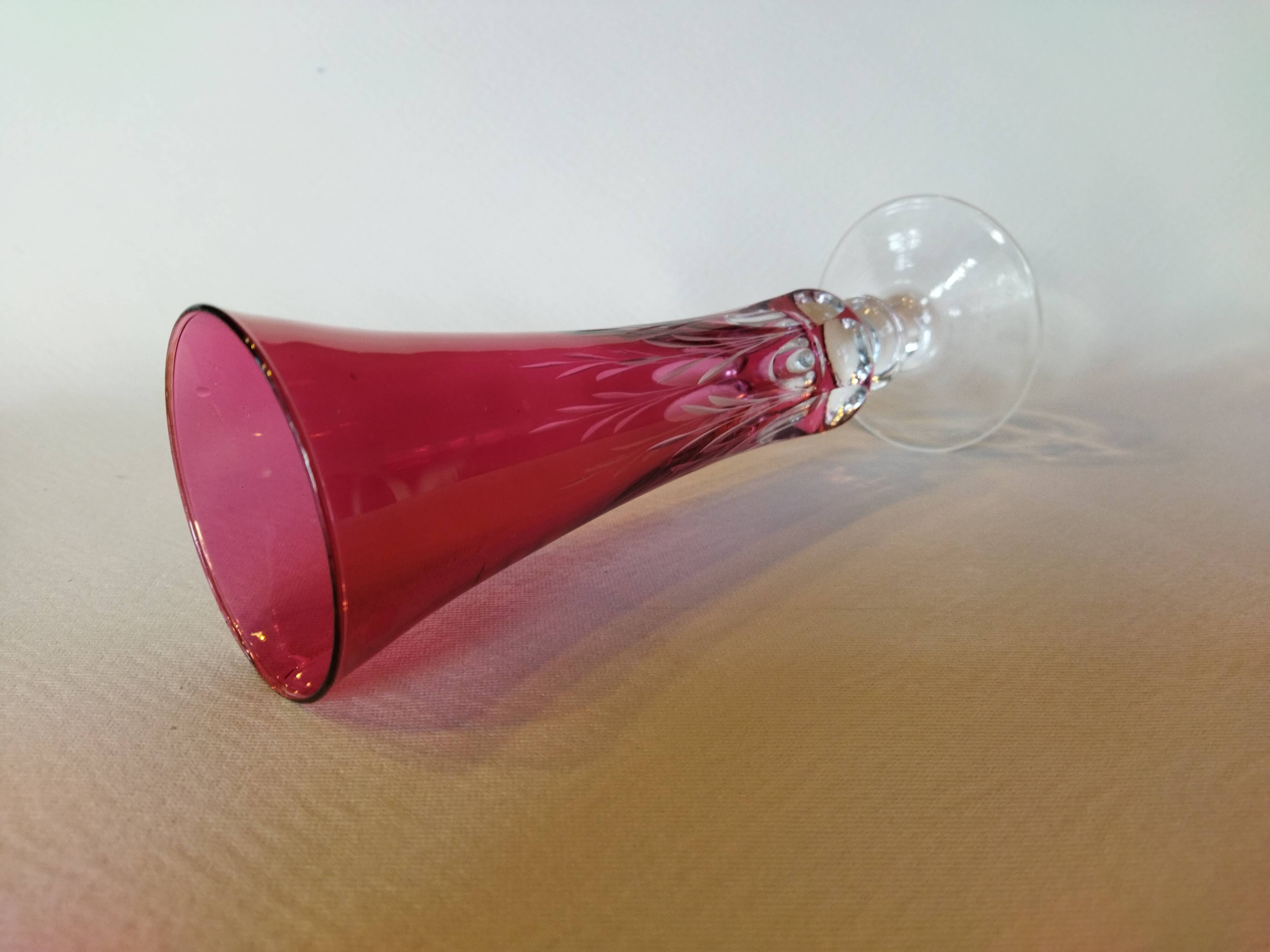 6 vintage champagne flutes