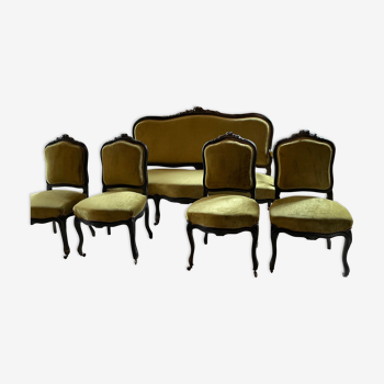 Banquette et chaises Napoleon III