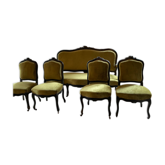 Napoleon III bench and chairs