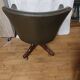 Fauteuil de bureau cuir vert.tournant.