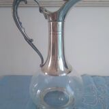 Decanter in pewter and crystal