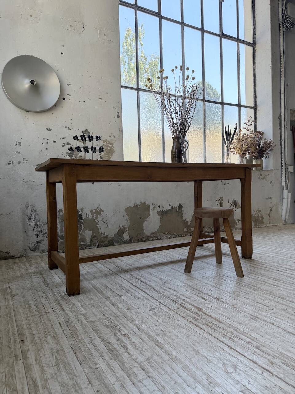 Table de ferme chêne doré 160cm
