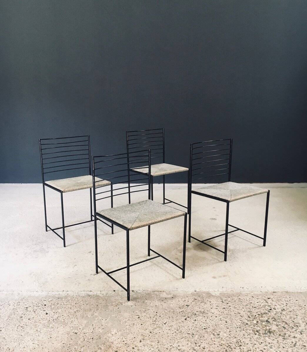 Postmodern Alice Dining Chairs from Cidue, Italy, 1980s, Set of 4